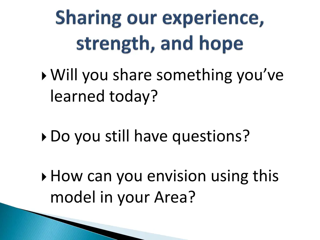 will you share something you ve learned today
