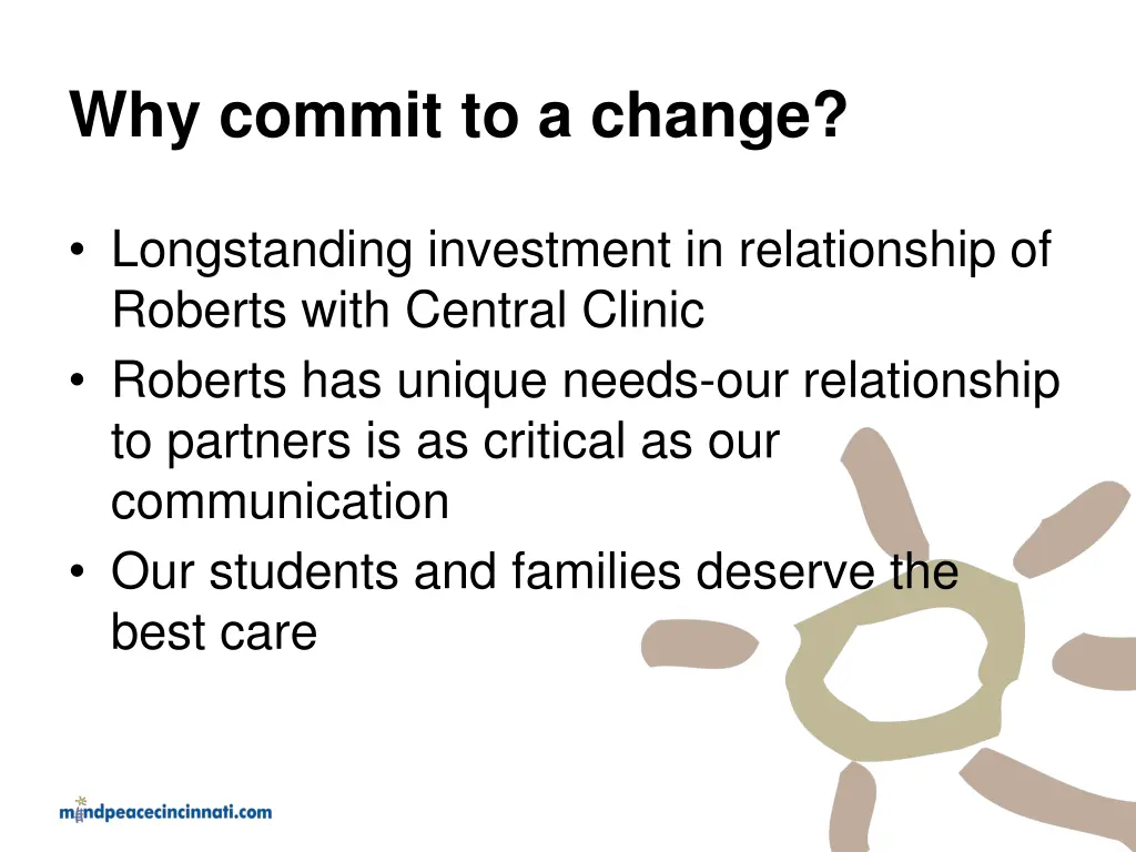 why commit to a change