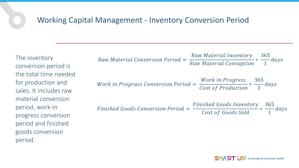 working capital management inventory conversion