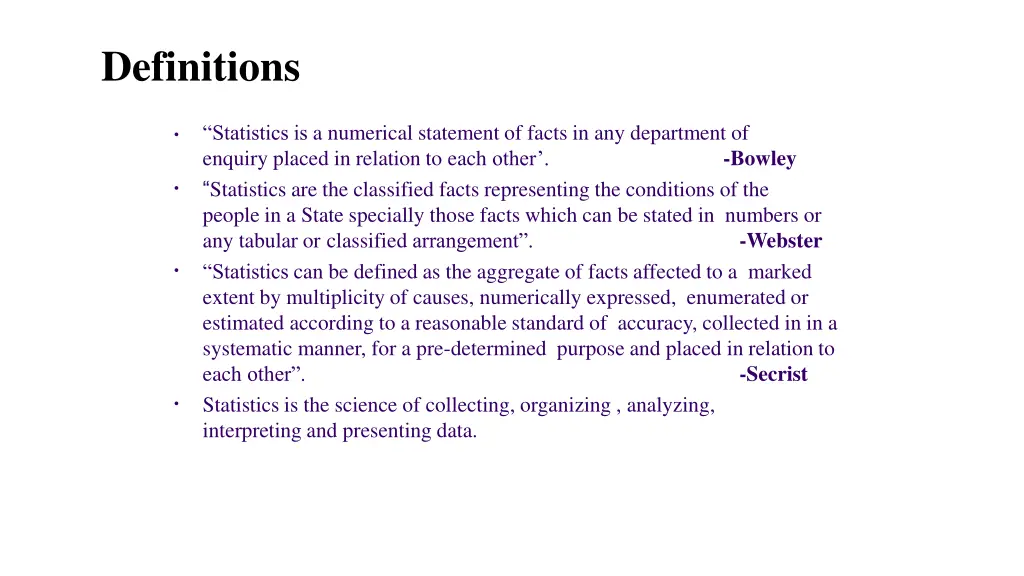 definitions