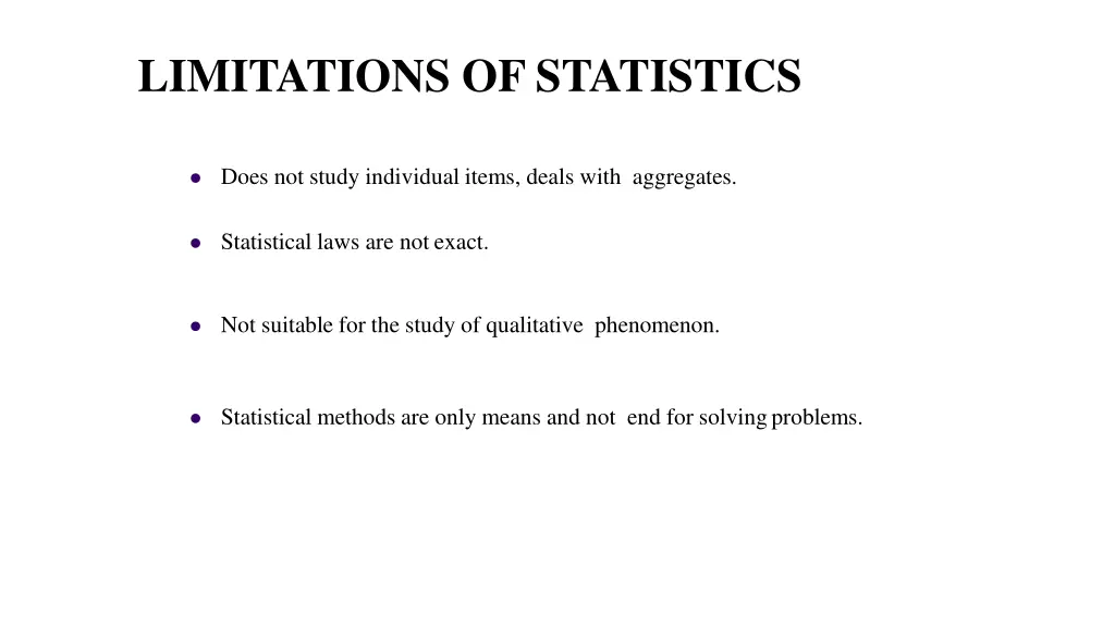 limitations of statistics