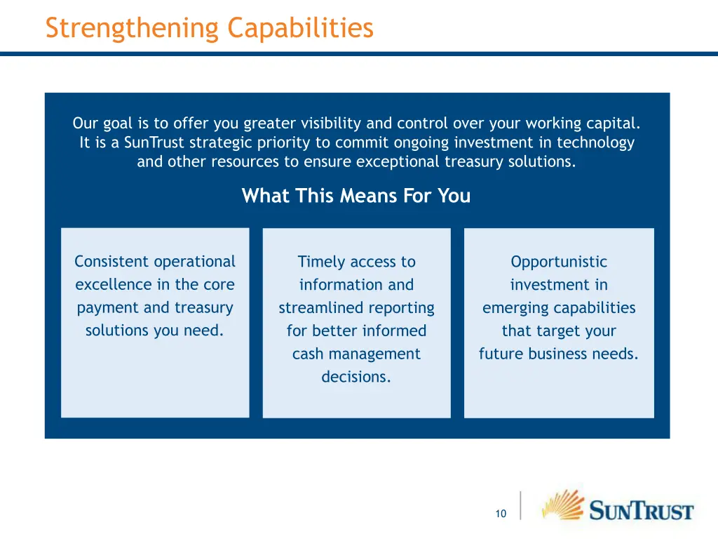 strengthening capabilities