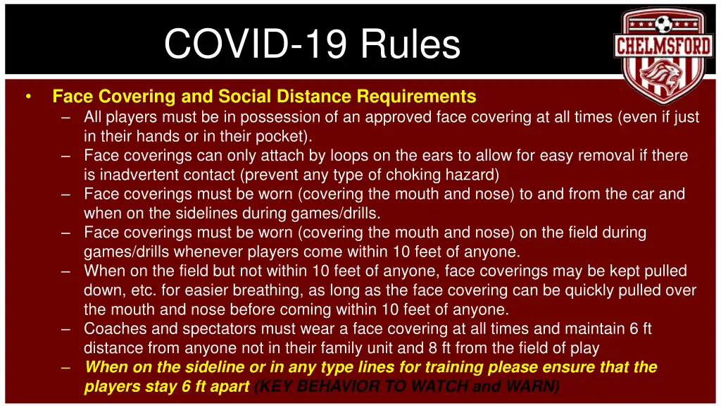 covid 19 rules