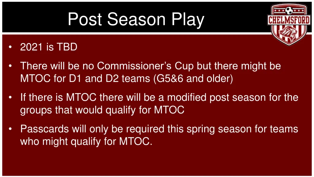 post season play
