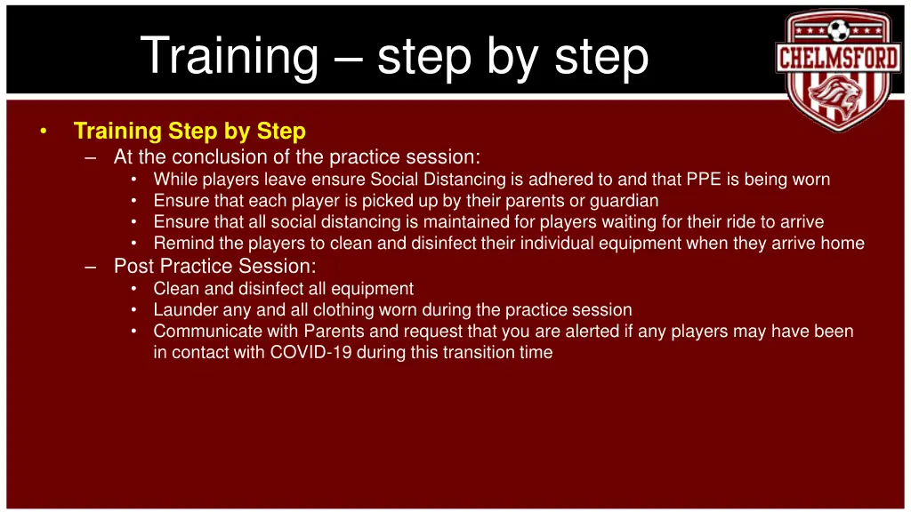 training step by step 1