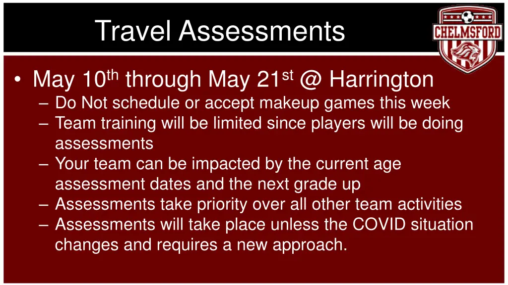 travel assessments