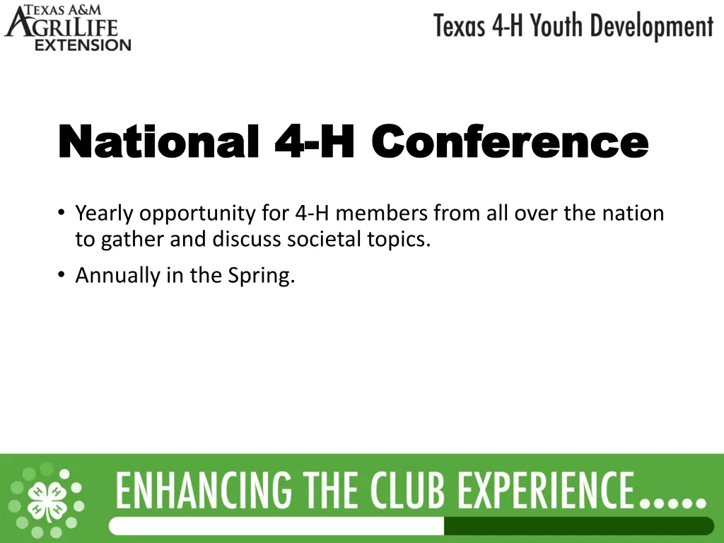 national 4 national 4 h conference h conference