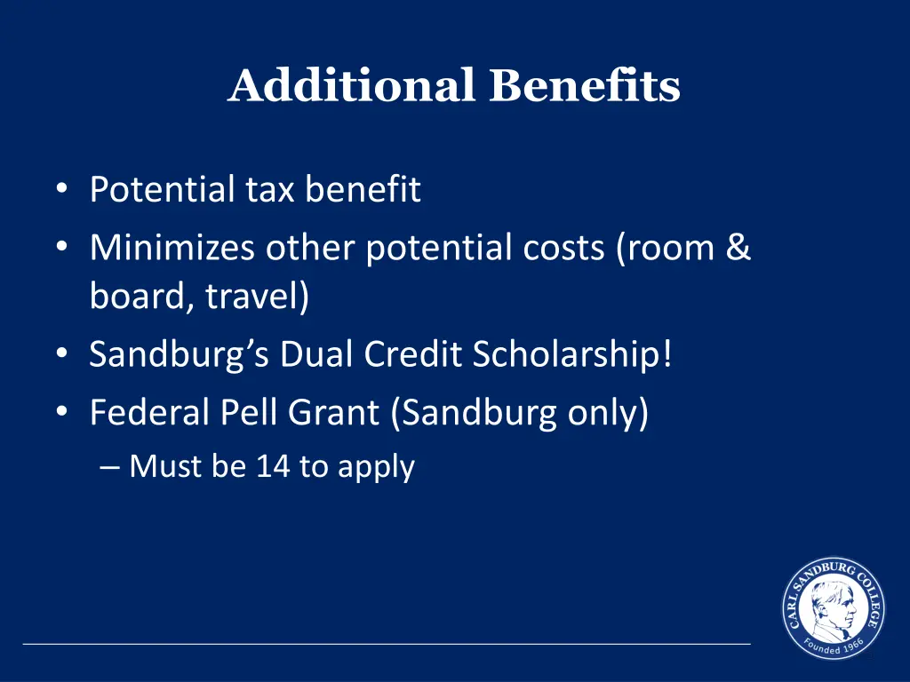 additional benefits