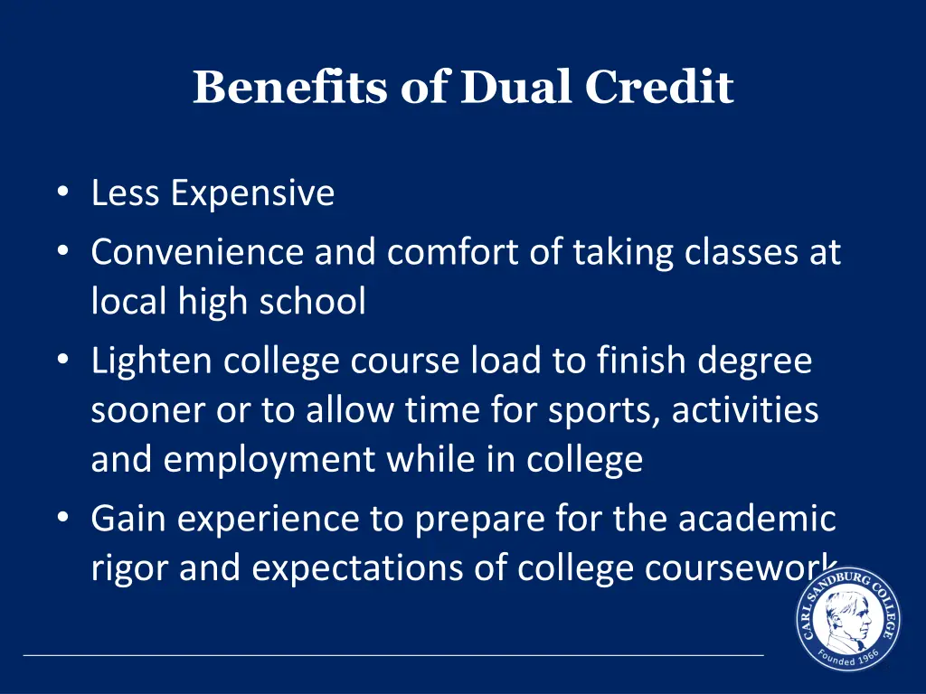 benefits of dual credit