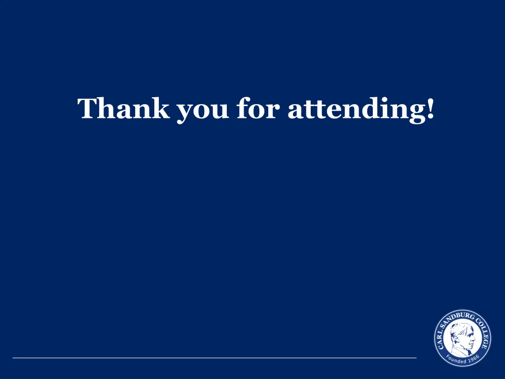 thank you for attending