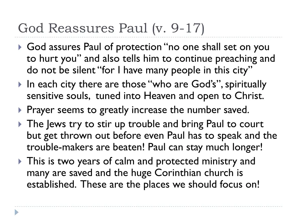 god reassures paul v 9 17