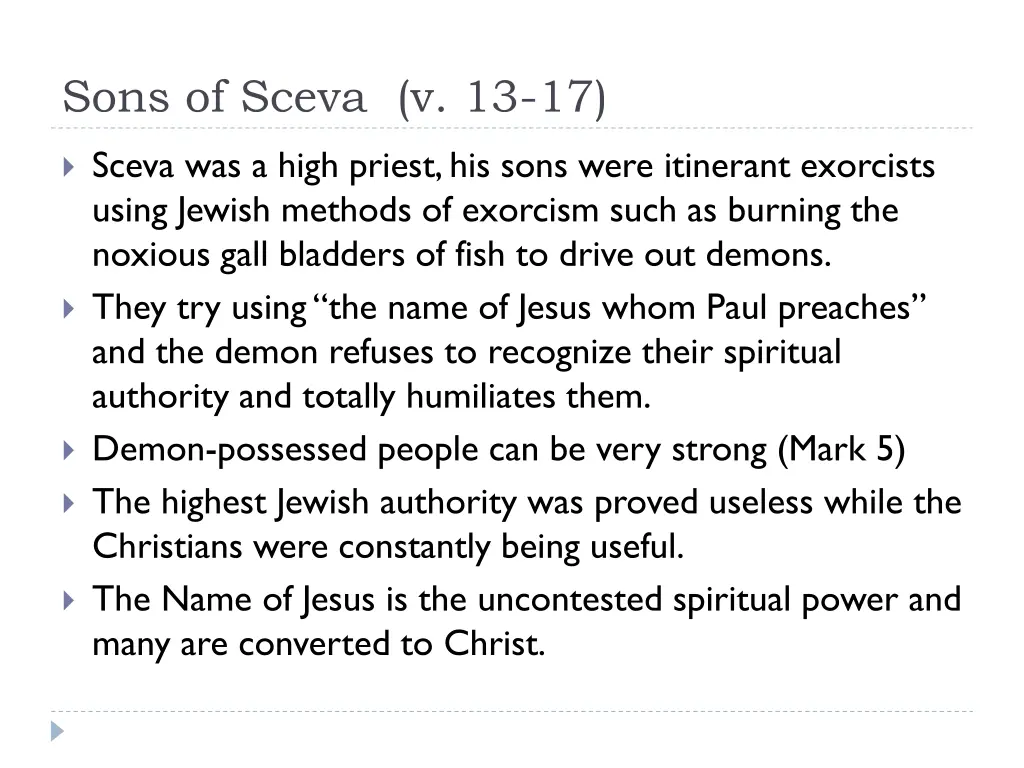 sons of sceva v 13 17