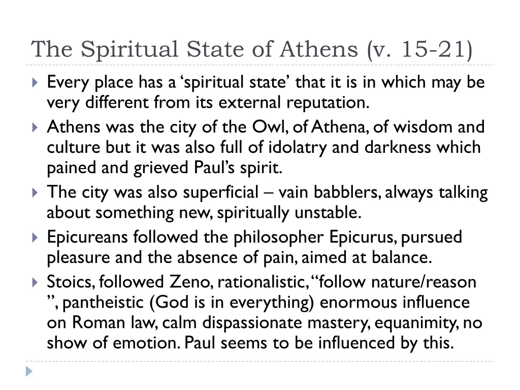 the spiritual state of athens v 15 21