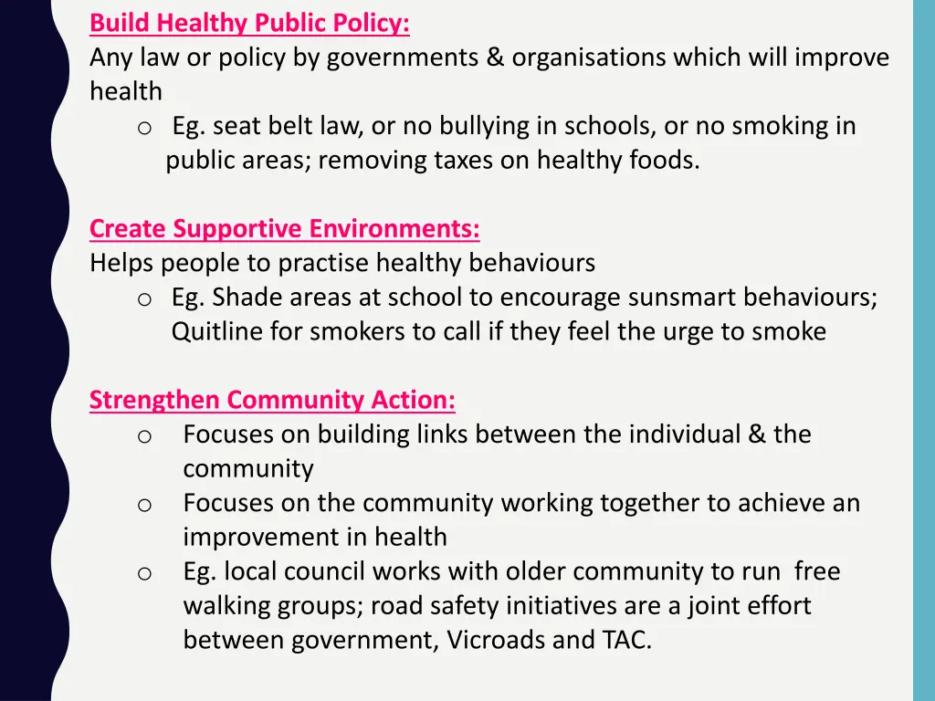 build healthy public policy any law or policy