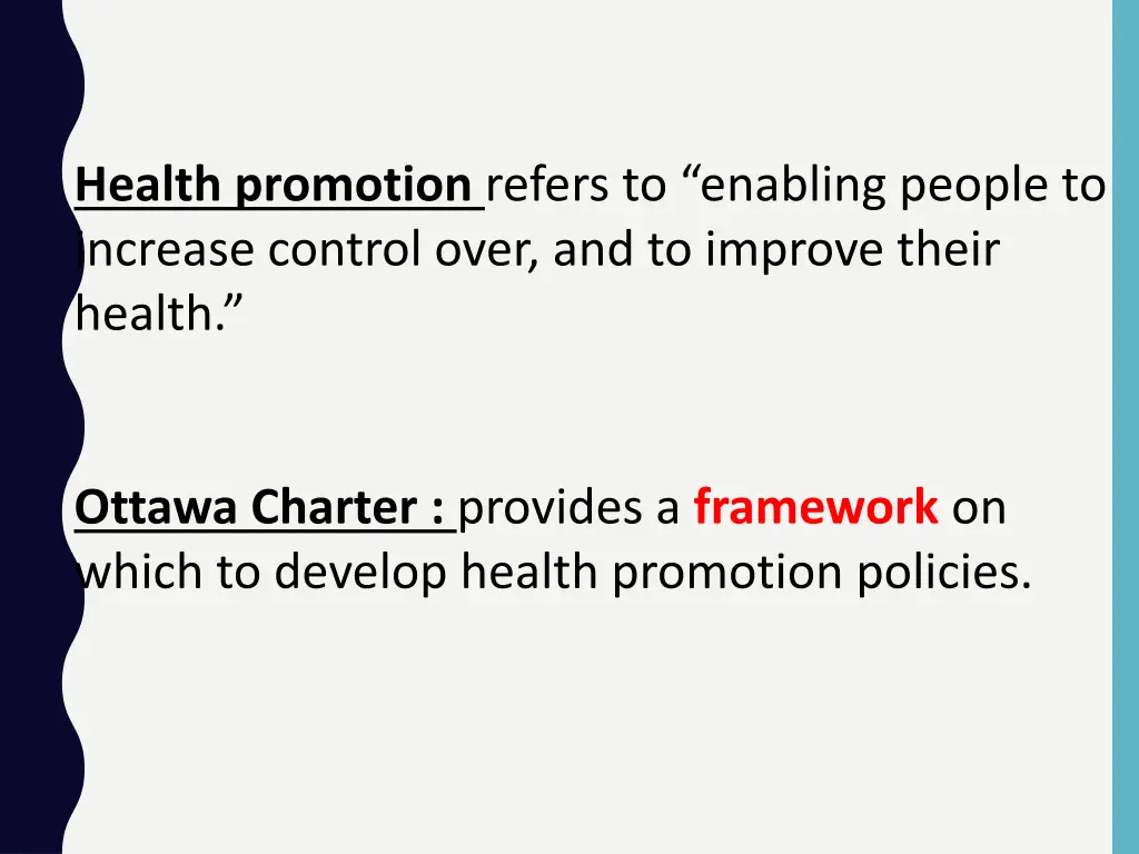 health promotion refers to enabling people