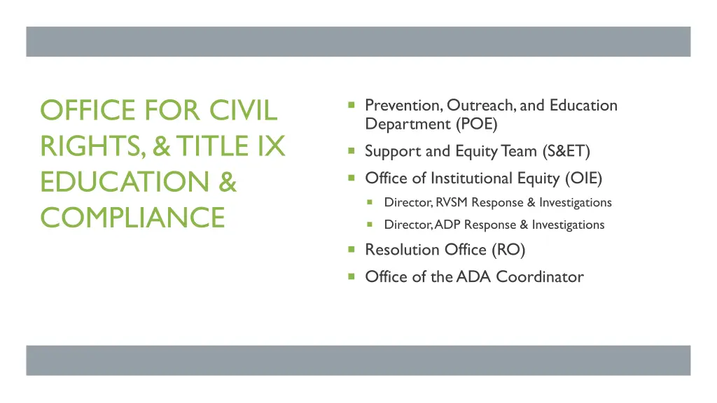 office for civil rights title ix education