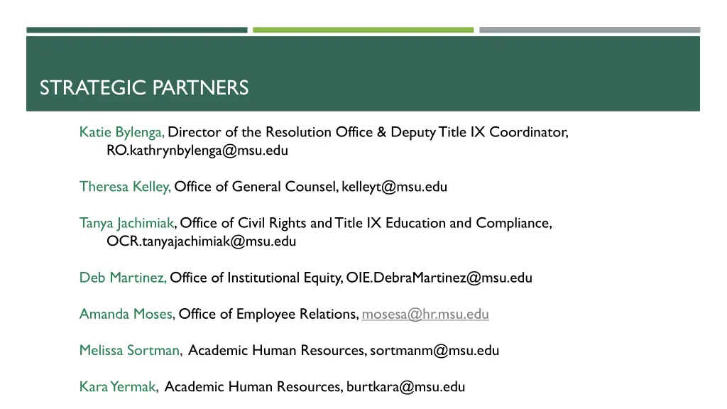 strategic partners