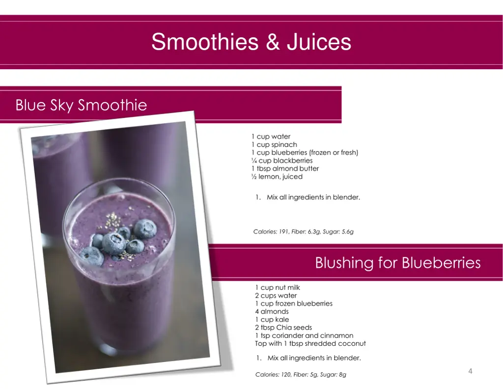 smoothies juices