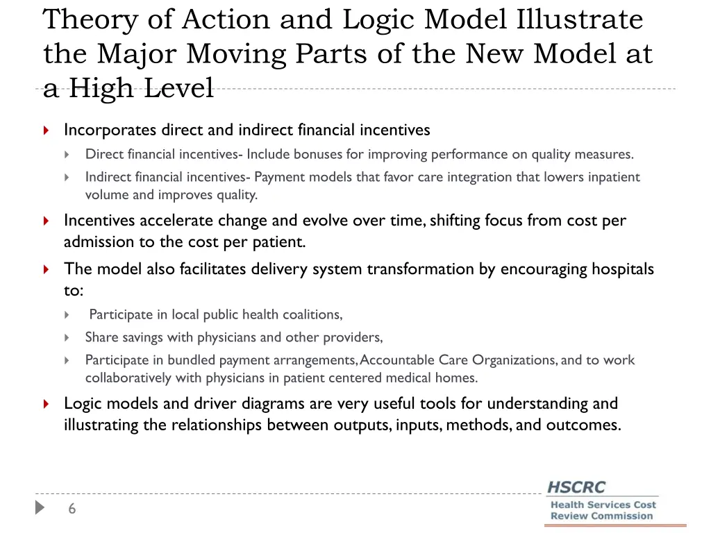 theory of action and logic model illustrate