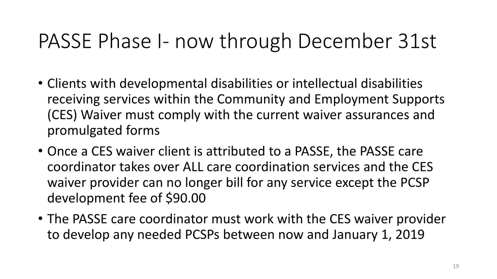 passe phase i now through december 31st