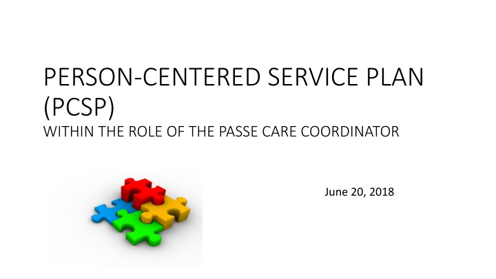 person centered service plan pcsp within the role