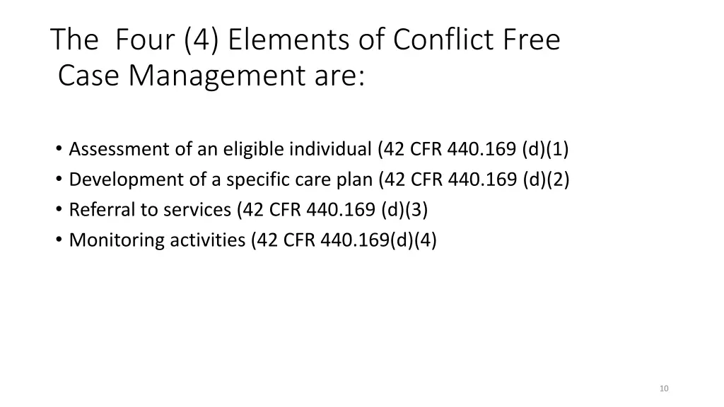 the four 4 elements of conflict free case