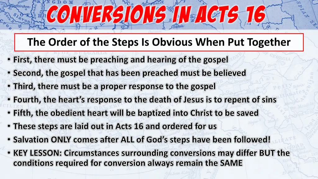 the order of the steps is obvious when