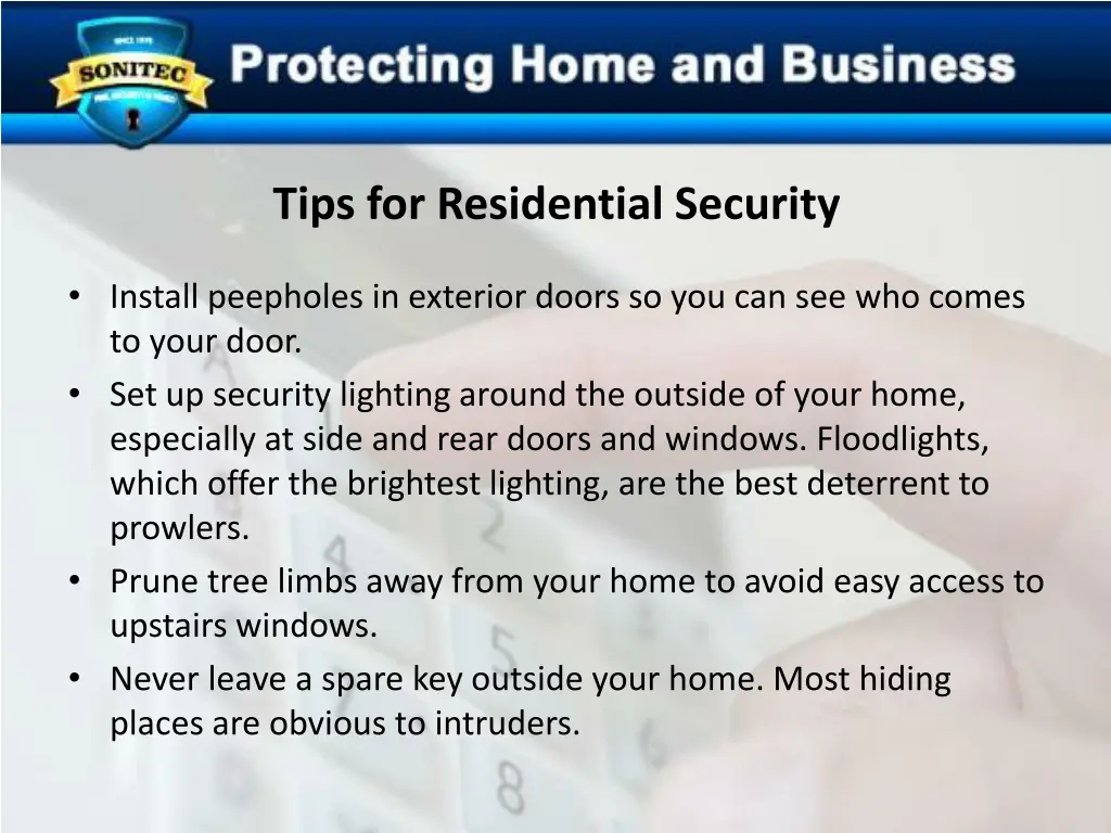 tips for residential security