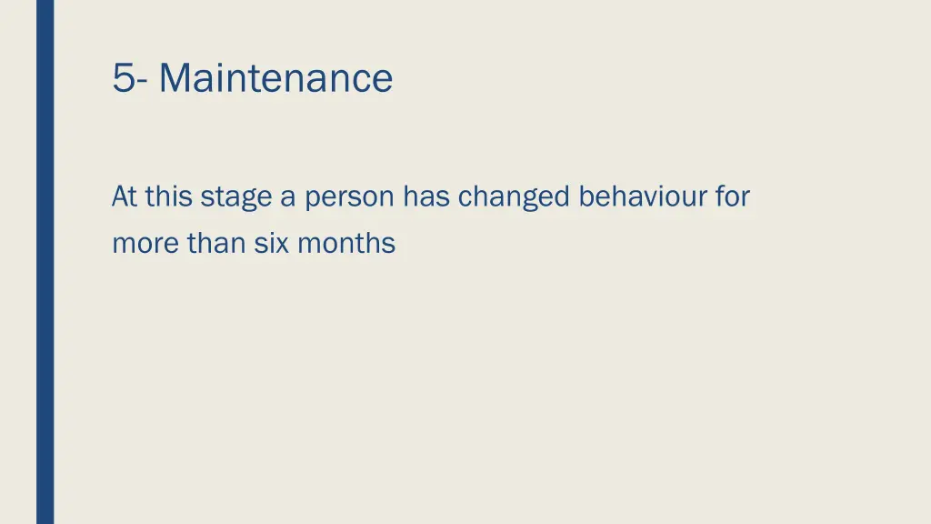 5 maintenance