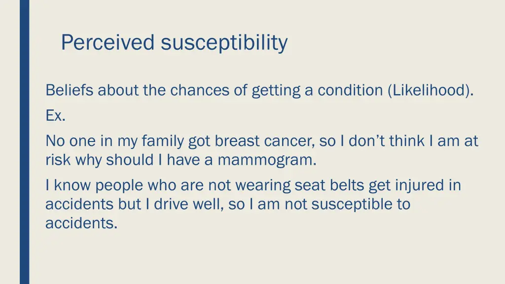 perceived susceptibility