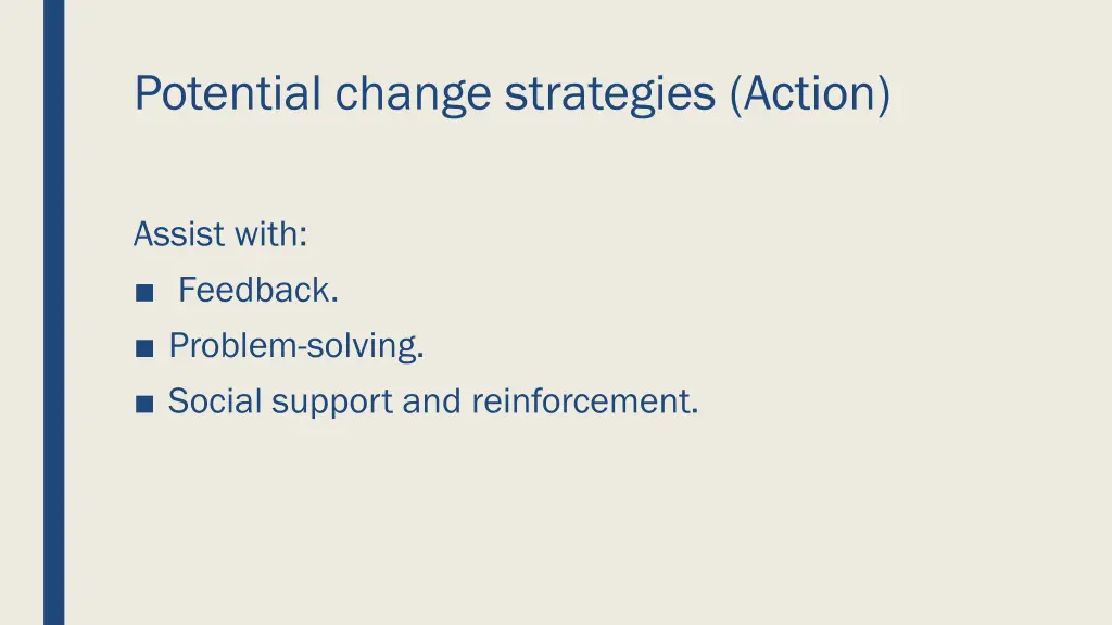 potential change strategies action