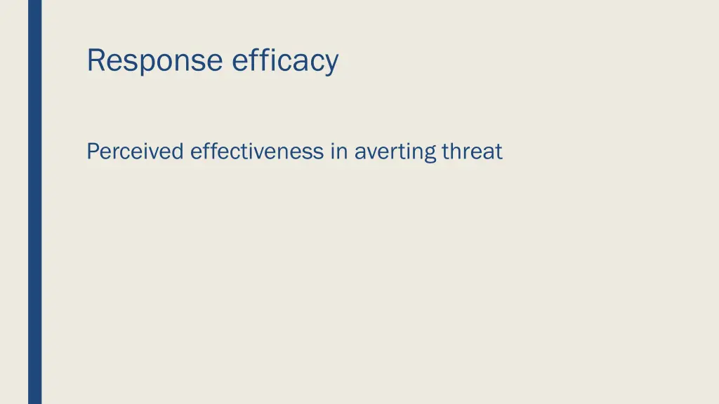 response efficacy