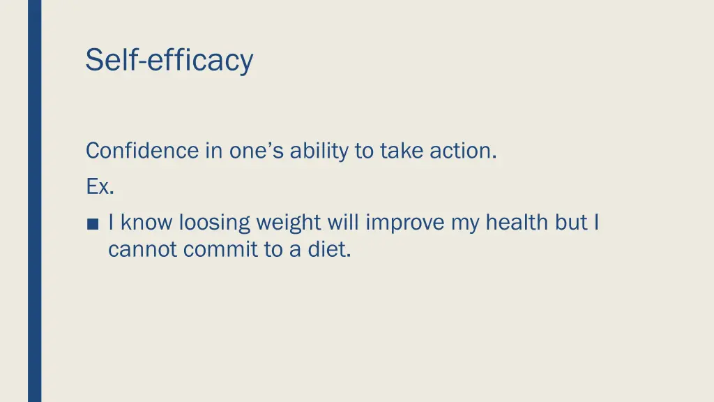 self efficacy