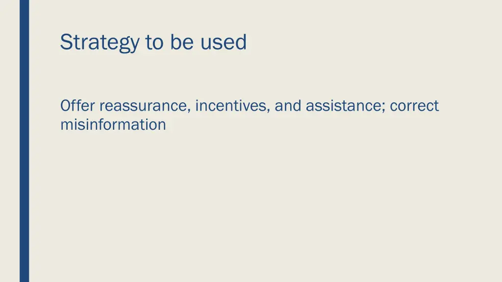 strategy to be used 3