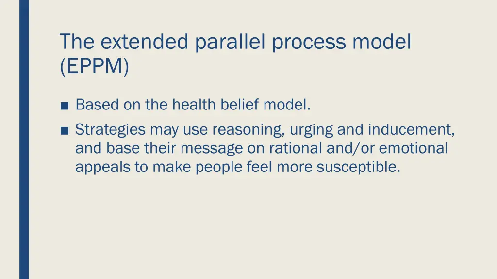 the extended parallel process model eppm