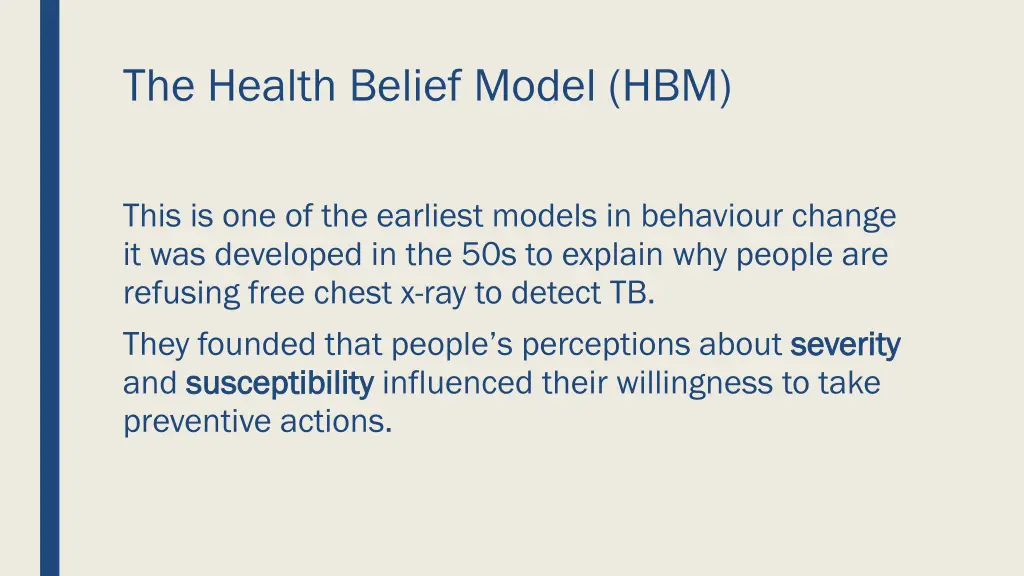 the health belief model hbm 1