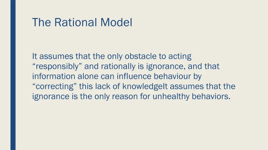 the rational model 2