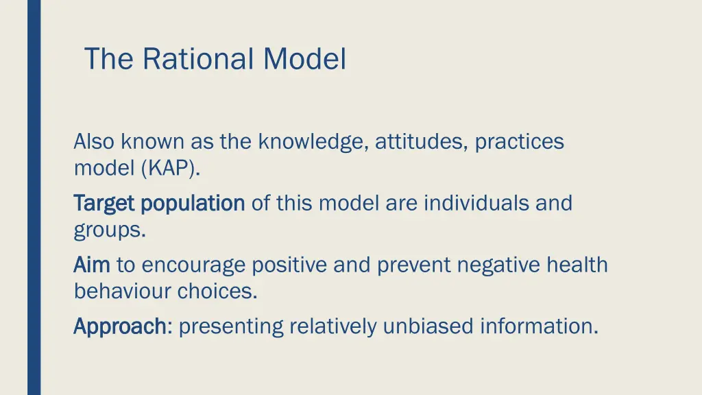 the rational model