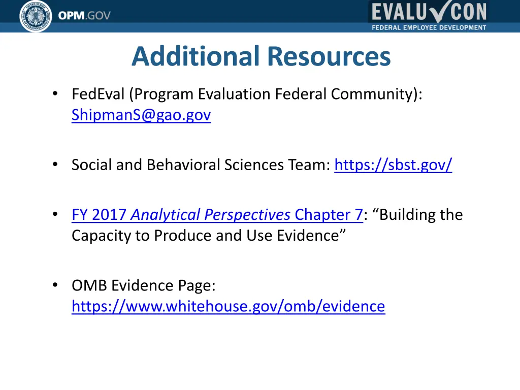 additional resources