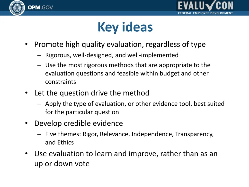 key ideas