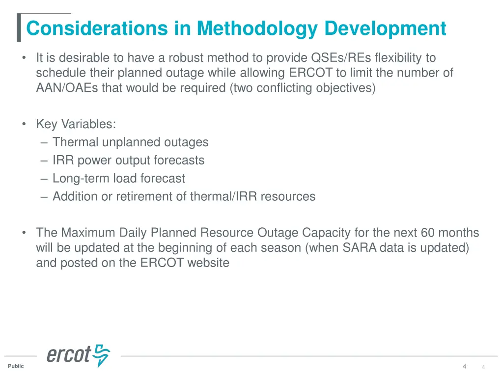 considerations in methodology development