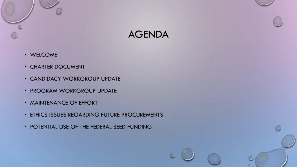 agenda