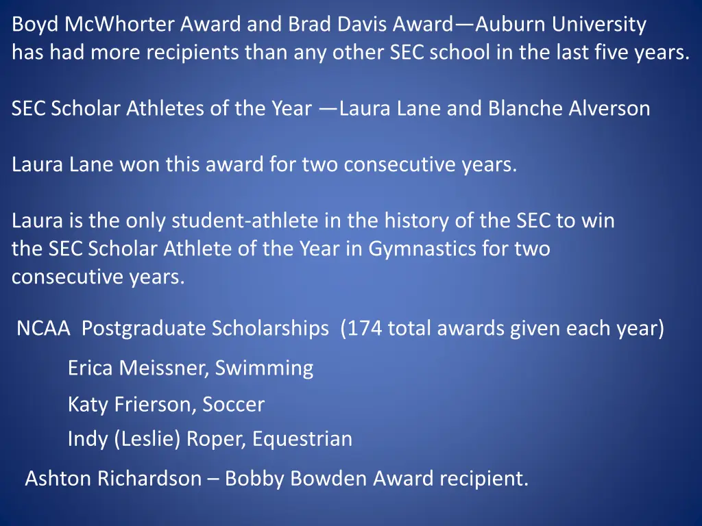 boyd mcwhorter award and brad davis award auburn