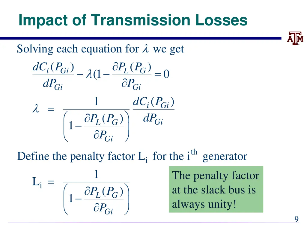 impact of transmission losses 1
