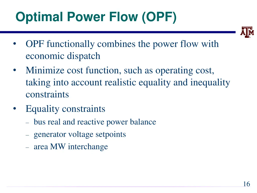 optimal power flow opf