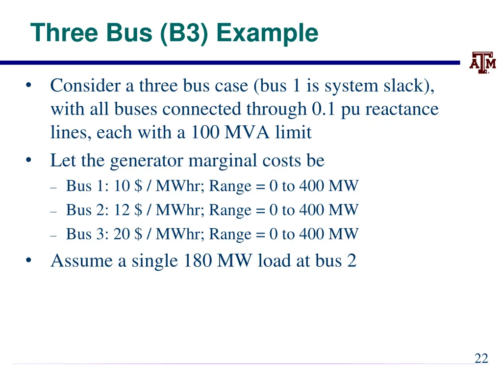 three bus b3 example