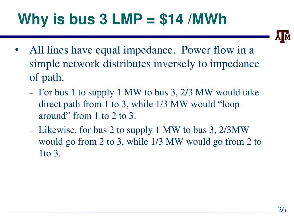 why is bus 3 lmp 14 mwh