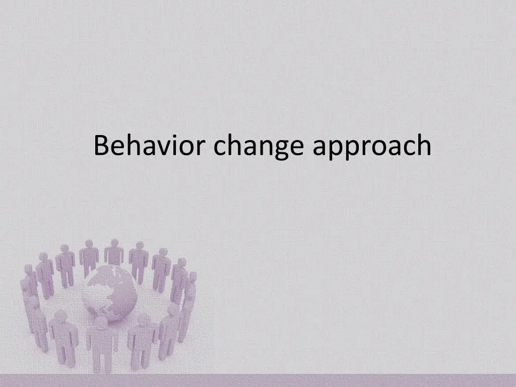 behavior change approach