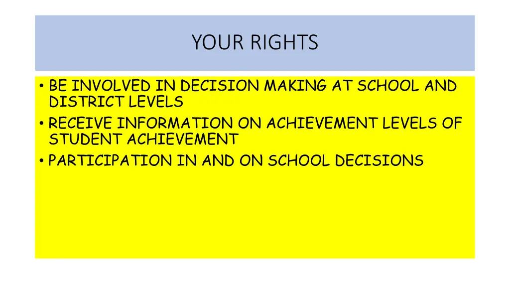 your rights