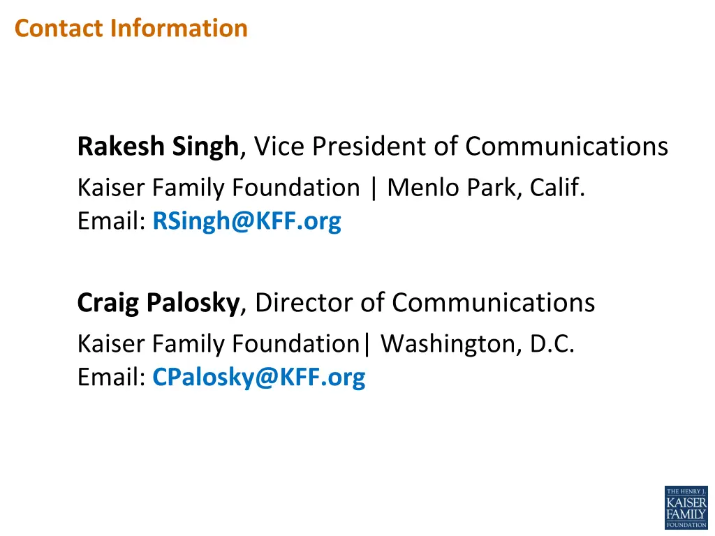 contact information